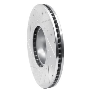 BMW X4 Brake Rotor (1) - Left Front - R1 Concepts - Drilled & Slotted - Silver - `16-`18